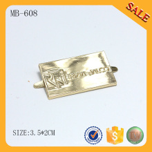 MB608 Handtasche Gold Abzeichen Etikett benutzerdefinierte gestanzt Metall-Logo